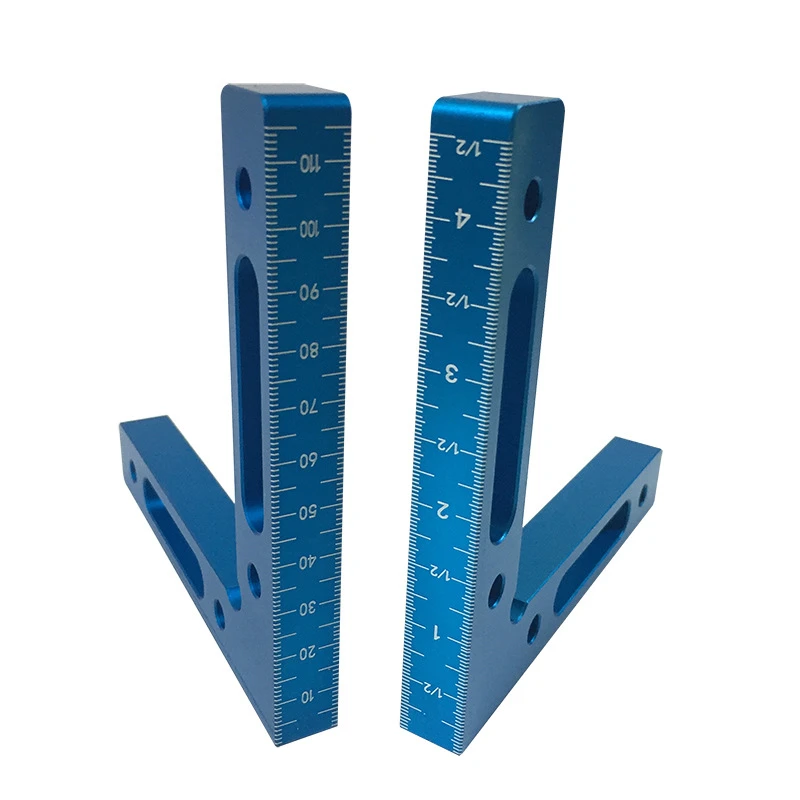 Positioning Woodworking Fixture Aluminium Alloy 90 Degree Precise Clamping Square Right Angle Clamps Corner Positioning Ruler