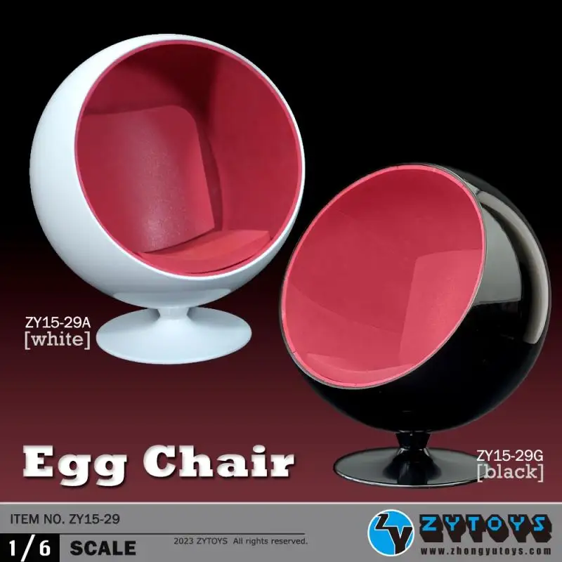 

1/6 ZYTOYS ZY15-29A/G Space Egg Chair Height about 23CM Mini Toys Model Fit 12" Action Doll Scene Component