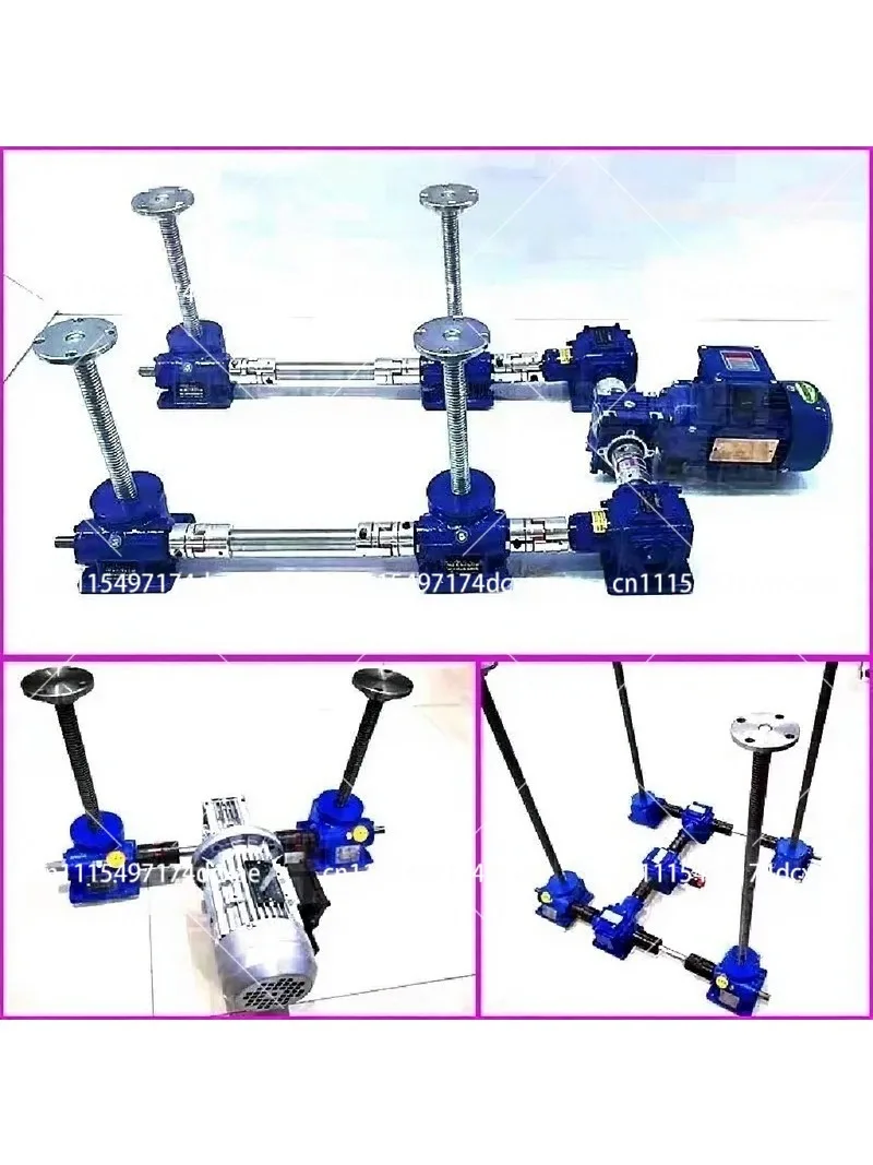 Screw Jack Hand Crank Worm Gear Reducer Lifting Platform Lifter 5 Ton Capacity