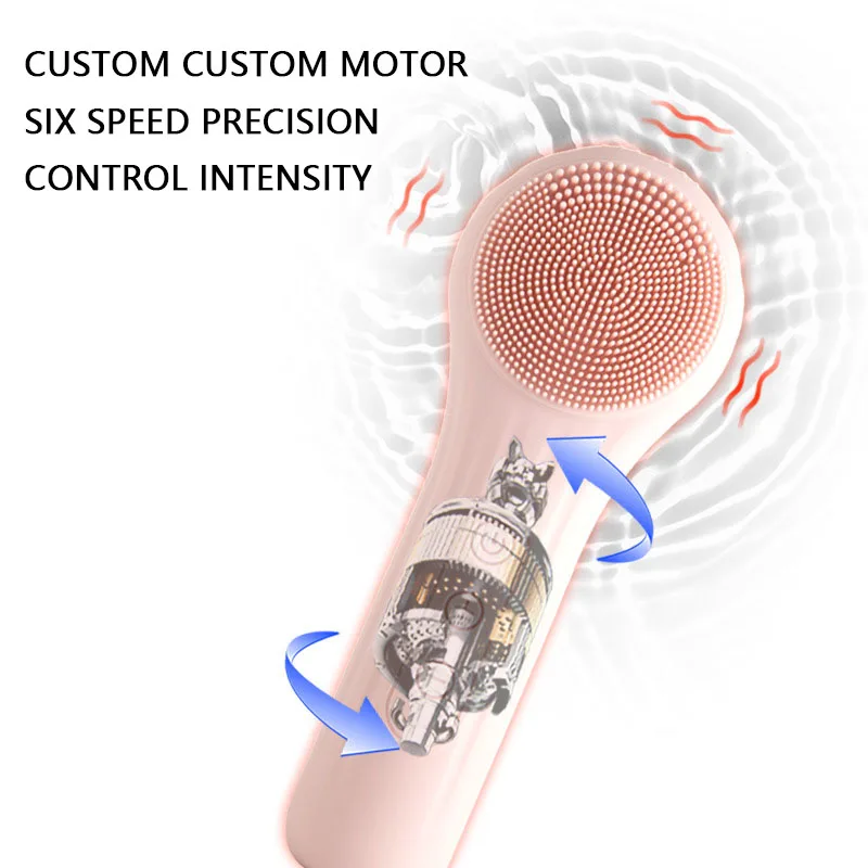 Silicone Electric Facial Cleansing Brush Photon Rejuvenation Facial Cleanser Waterproof Beauty Massager Facial Cleaning Brush