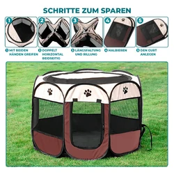 Pet Playpen Dog  Foldable Dog Tent  Water Resistant Removable Pen Kennel Lampshade For Dog Cat Puppy Picnic Bed