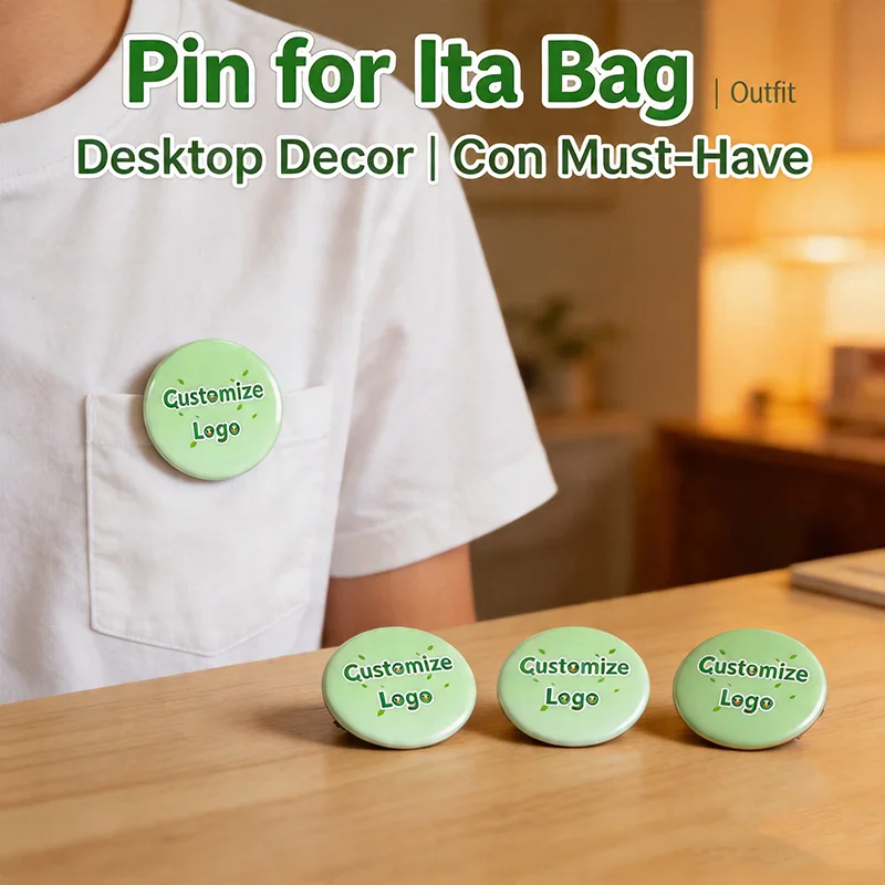 58mm Custom Photo Text or Pattern Pins，Handmade Personalized Tinplate Brooches,Perfect Gift & Decorative Accessory for Everyone