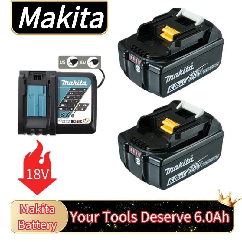 

Genuine Makita 18V Battery, 6Ah Li-Ion, Batterie Makita 18V for Trimmers, Long Life, Perfect for Garden Enthusiasts