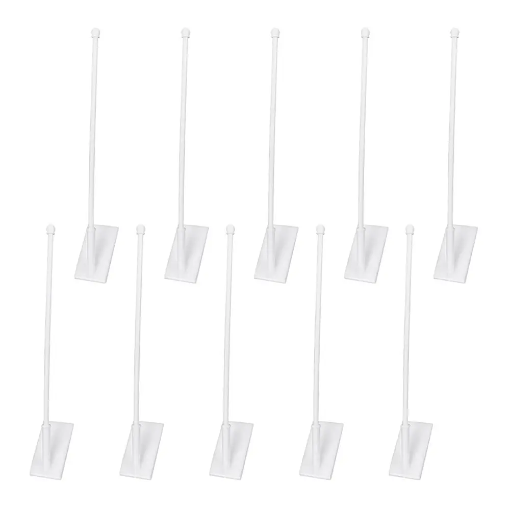 

15 Pcs Car Window Flagpole Holder White Decorations Mount for Adhesive Mounting The Sign