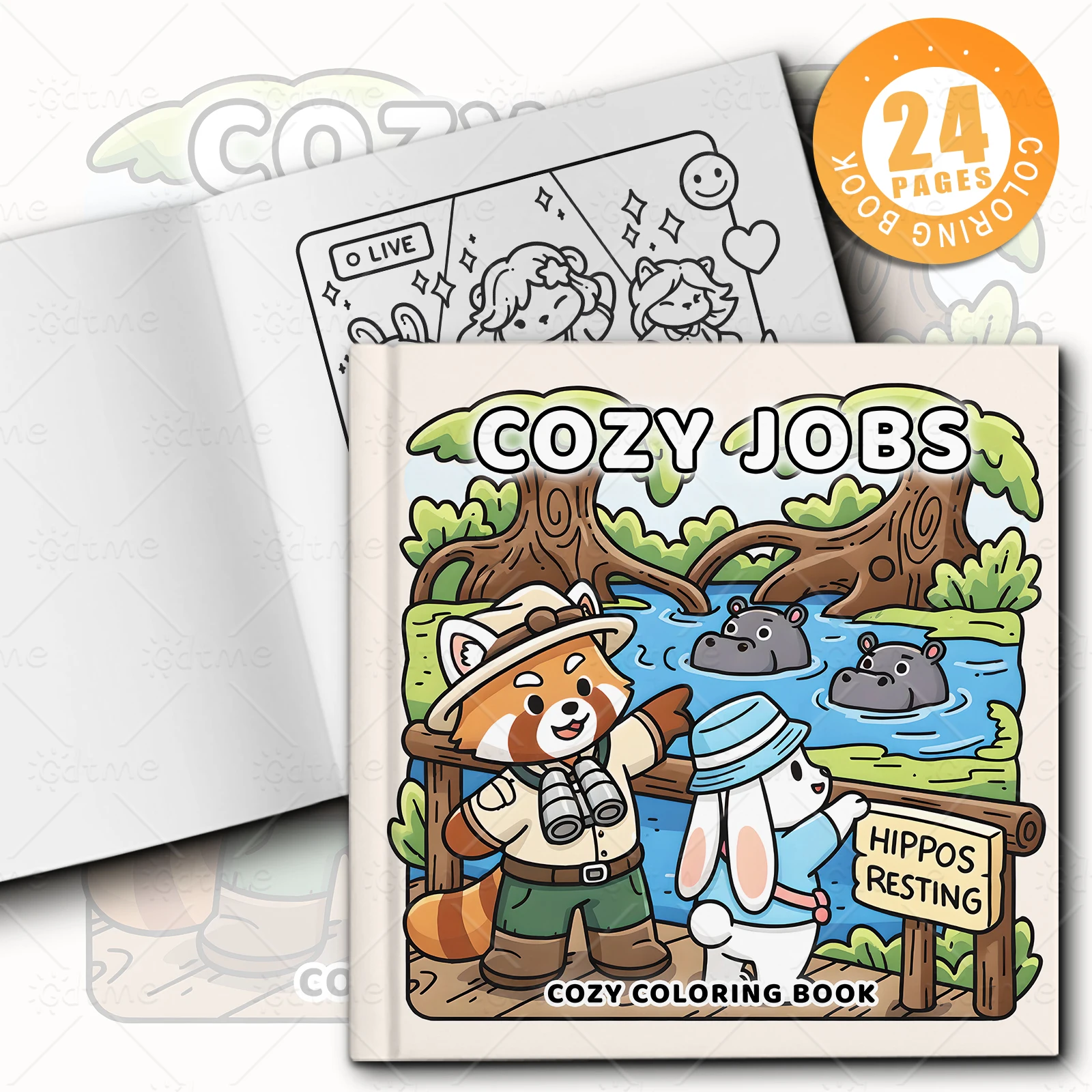 COZY JOBS Bold-easy Patterns Coloring Book for Adults Cute Drawing Book Perfect Gift for Party and Birthday