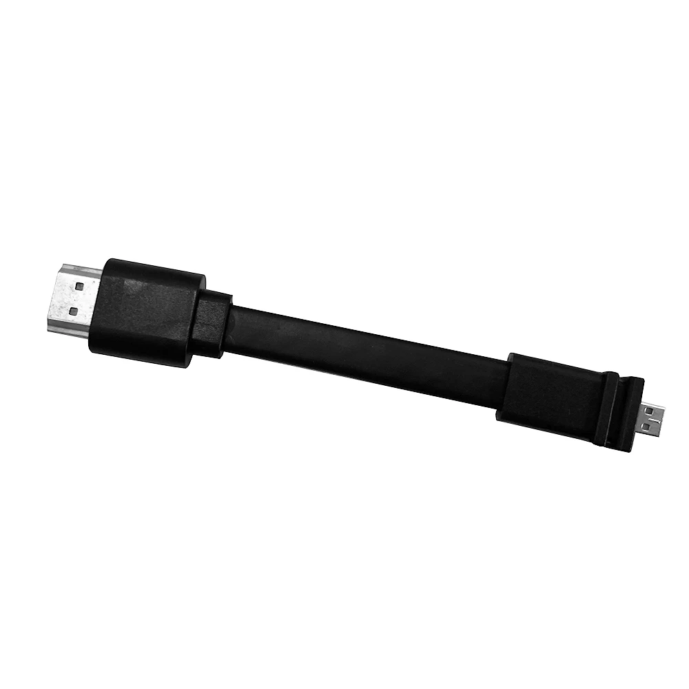 قصير مسطح مايكرو HDMI إلى HDMI 2.0 كابل 4K 60Hz HDR CEC HDMI إلى نوع D مايكرو HDMI كابل ل GoPro بطل 7/6/5 لينوفو اليوغا 700/710