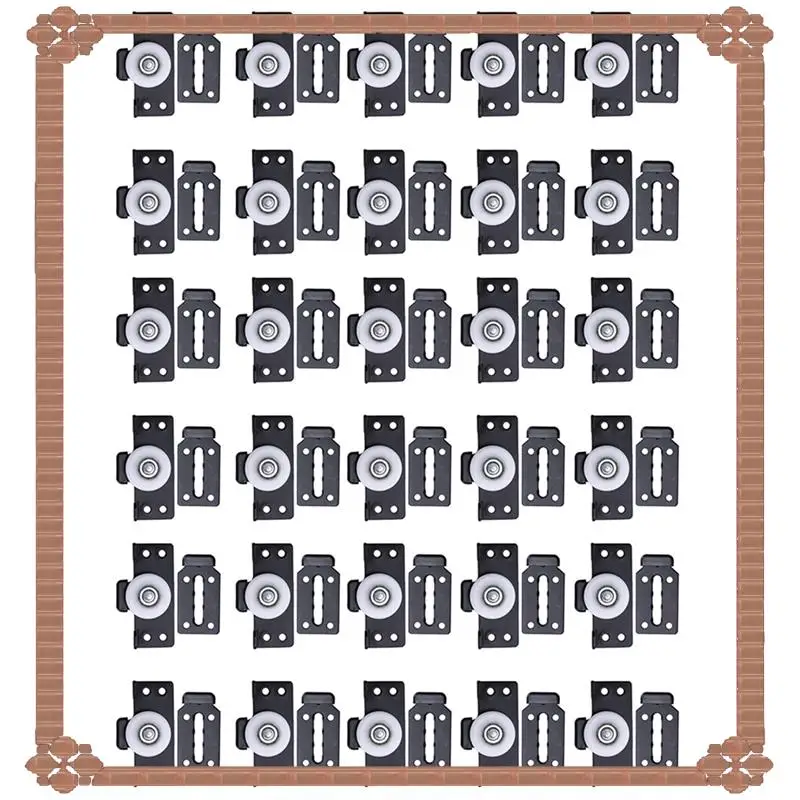 

24-Hour Delivery Hardware Accessories 30 Sets Of Sliding Door Wardrobe Pulleys Wooden Door Sliding Door Silent Sliding Door Whee