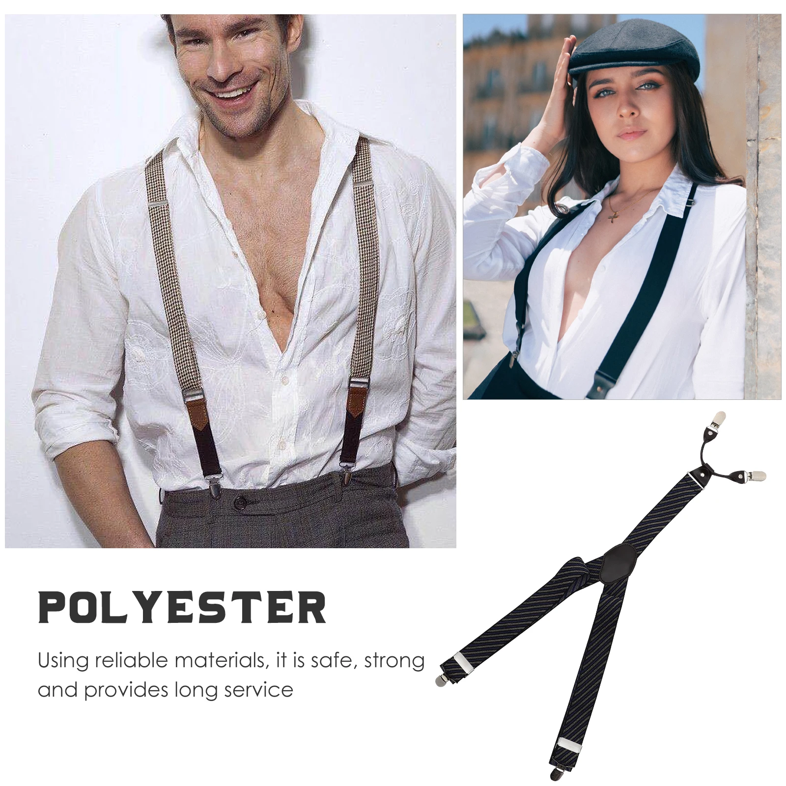 

Elastic Strap for Suit Trousers Mens Comfortable Heavy Heavy Duty Elastic Strap Duty Adjustable Pant Suspender Reliable Material