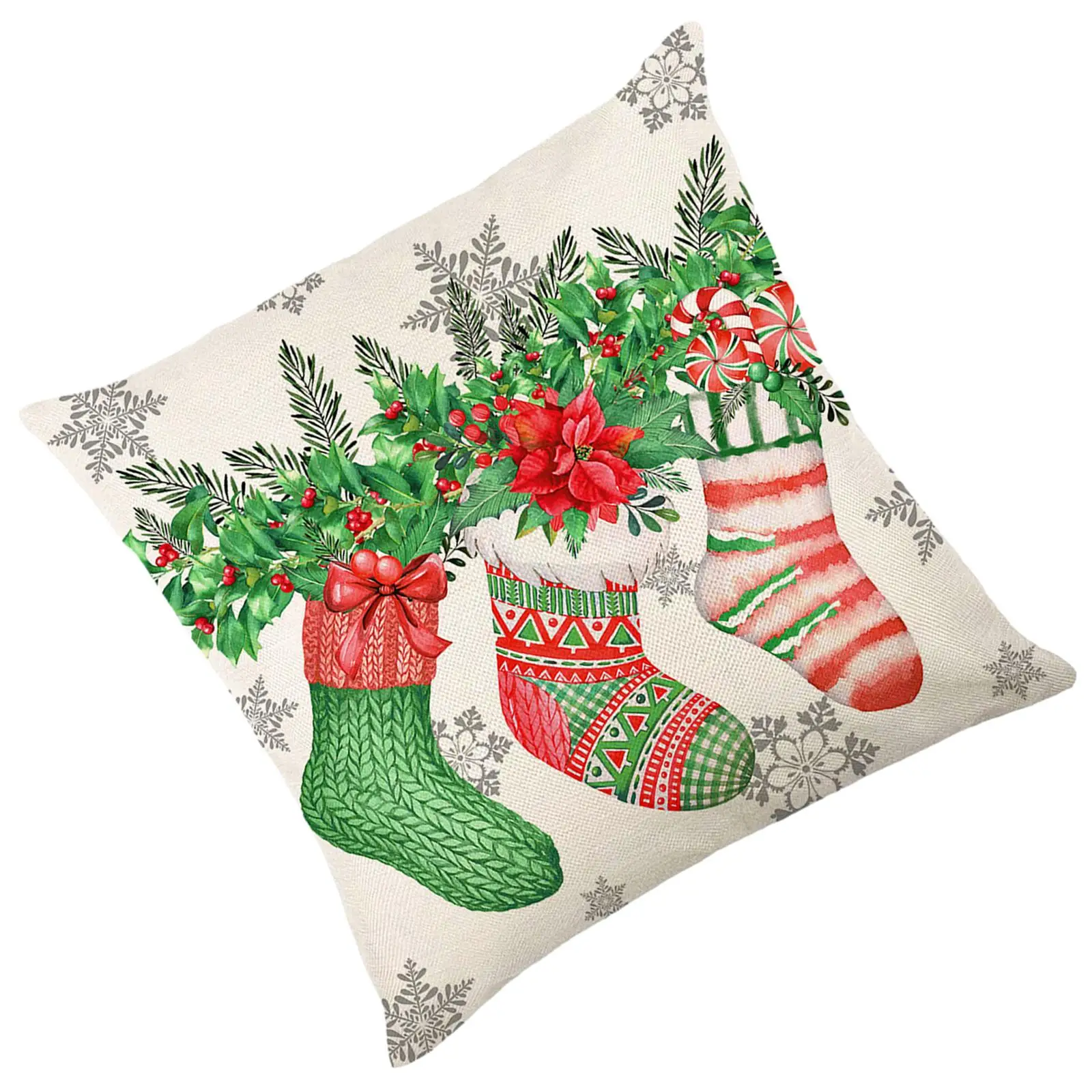 Christmas Throw Pillow Cover Creative Decorative Throw Pillowcase Xmas Cushion