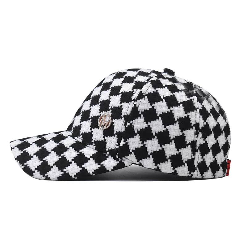 FS Winter Beige British Plaid Baseball Caps For Men Luxury Brand Women Designer Cap Cotton Streetwear Trucker Hats Gorras Mujer