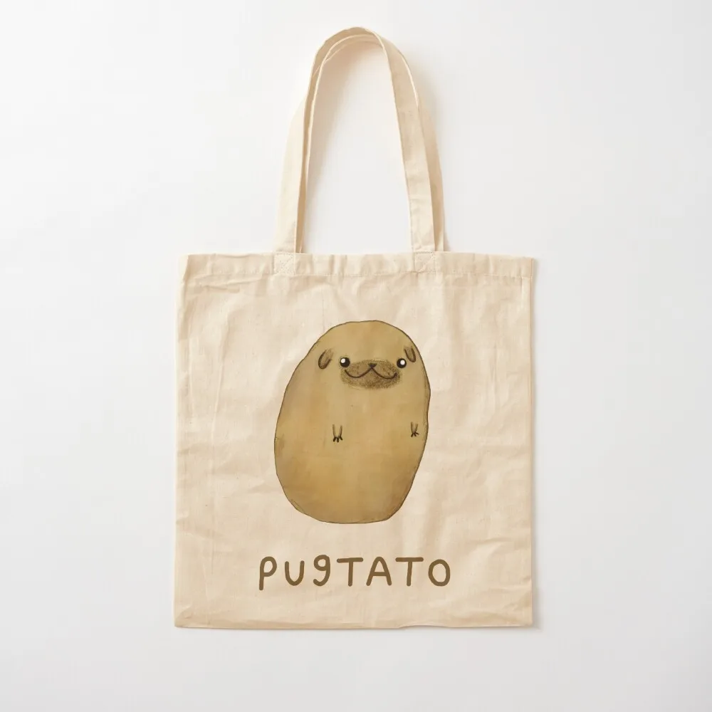 Pugtato Tote Bag custom tote bag Shopper handbag Big bag women custom fabric