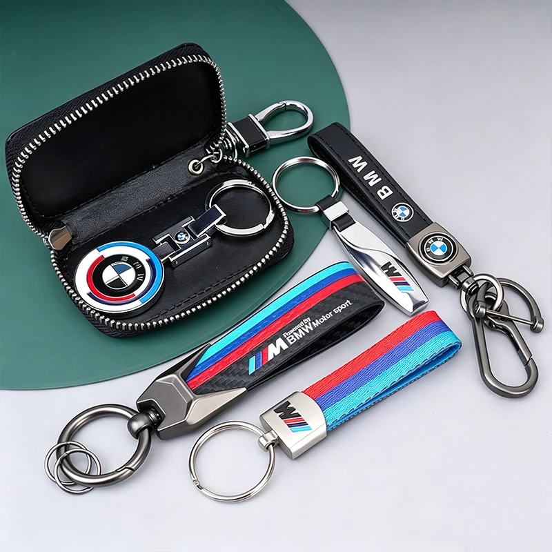 

Leather Car Key Chain Pendant Gift For BMW M Performance E46 G80 F48 E84 G01 F30 G11 X1 X3 X5 X6 G07 Auto Keychainn Accessories