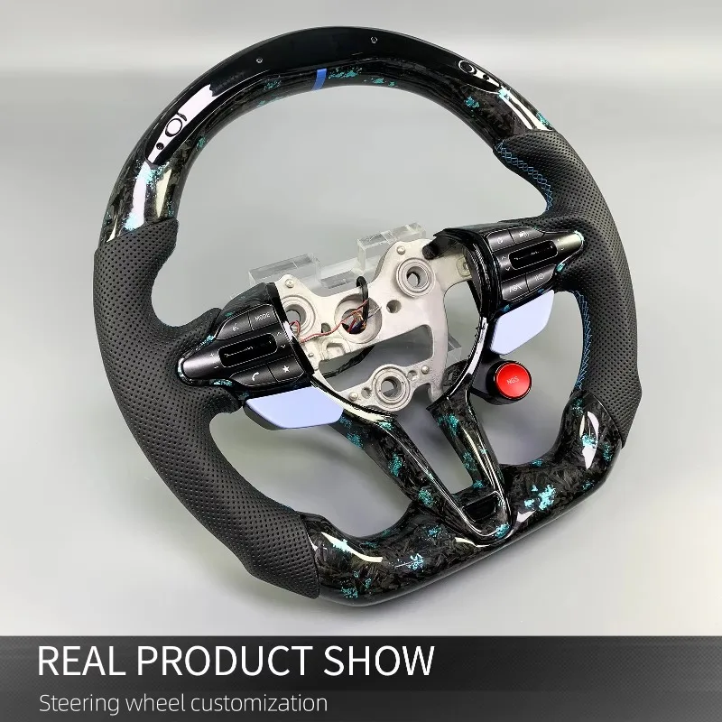 

Custom Forged Carbon Fiber Heating Light Emitting Diode Steering Wheel for Elantra Automotive Interior Accessories