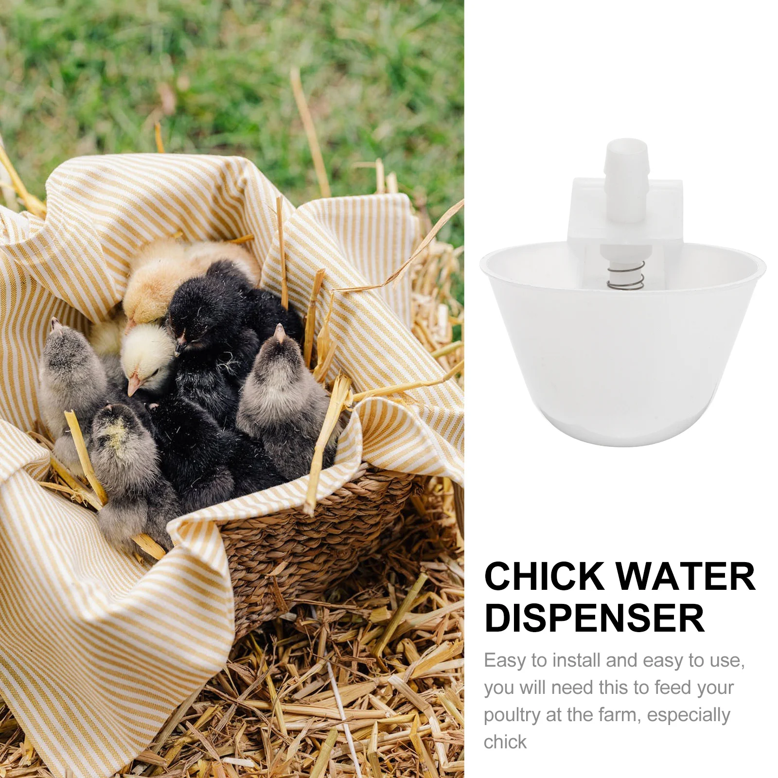 

5Pcs Chicken Water Bowls Automatic Drinking Poultry Cups for Home Farm Use Pigeon Quail Bird Drinkers Water Drinker