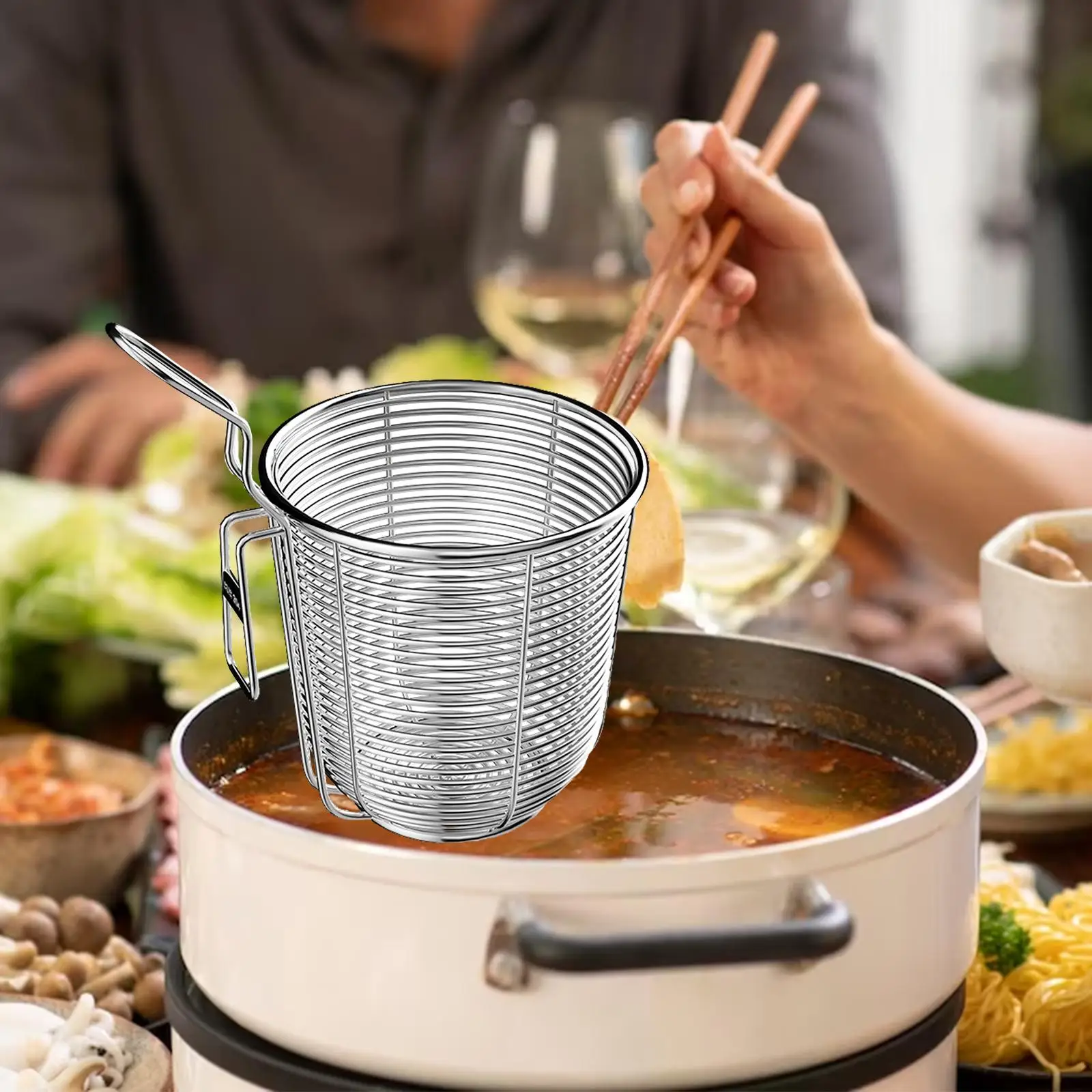 

Food Dumpling Noodle Strainer Spaghetti Strainer Spoon for Pasta Cooking