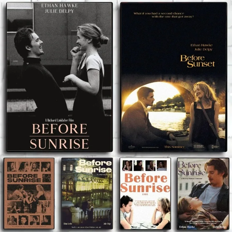 أفلام الحب الكلاسيكية قبل شروق الشمس ملصق جدار ديكور فني للمنزل غرفة ديكور اللوحة الرقمية غرفة المعيشة مطعم المطبخ الفن