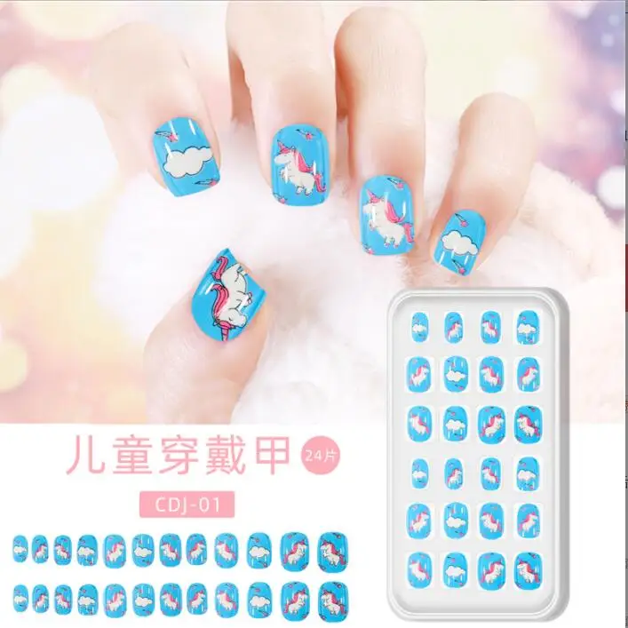 nail stickers toy Pony Nail Stickers Kids Makeup set Nail Stickers 3D Rainbow Pinkie Pie For Girls Toys