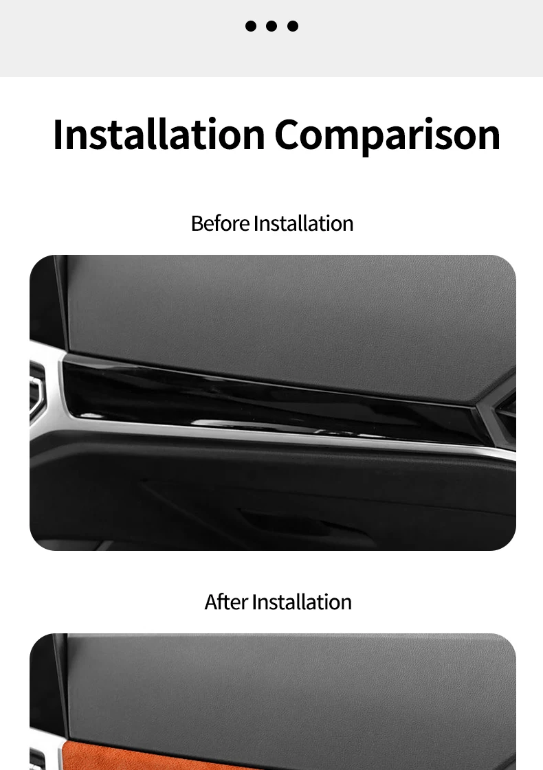 Für BMW 2020-Neuestes Modell 3er G20 G21 G28 Mittelkonsole Armaturenbrett Trim Aufkleber Auto Innenzubehör Aus Alcantara – Detail 7