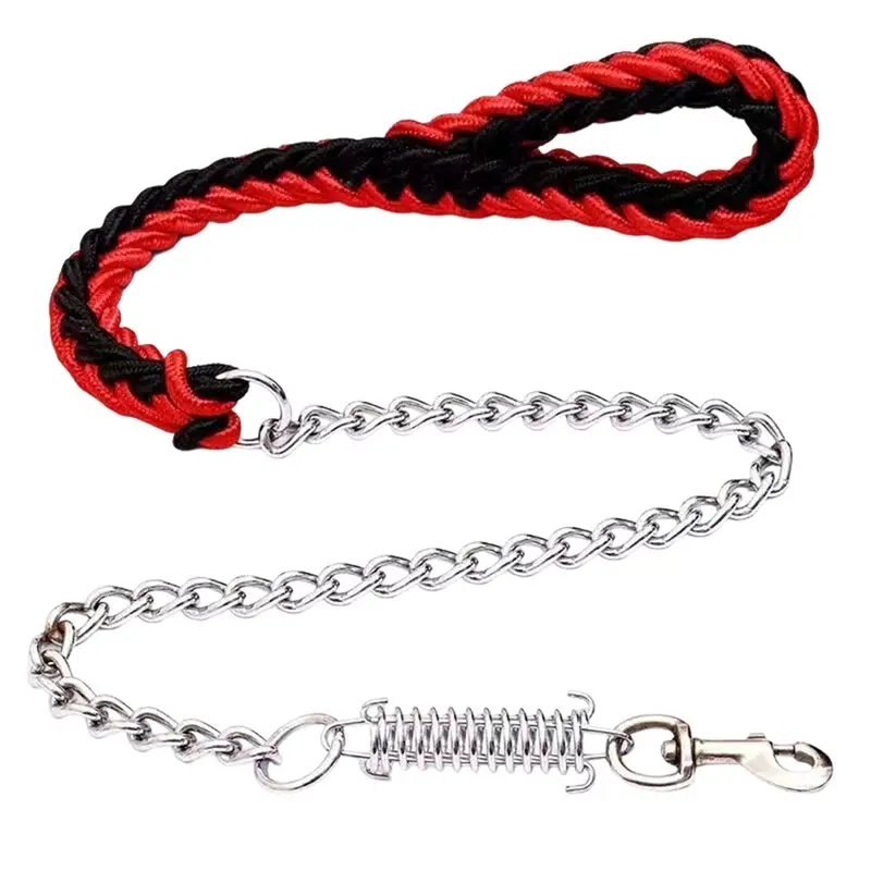 

RMWIN-Strand Тяговая веревка из плетеного нейлона, прочная металлическая цепь для собак, поводок-цепь для домашних животных