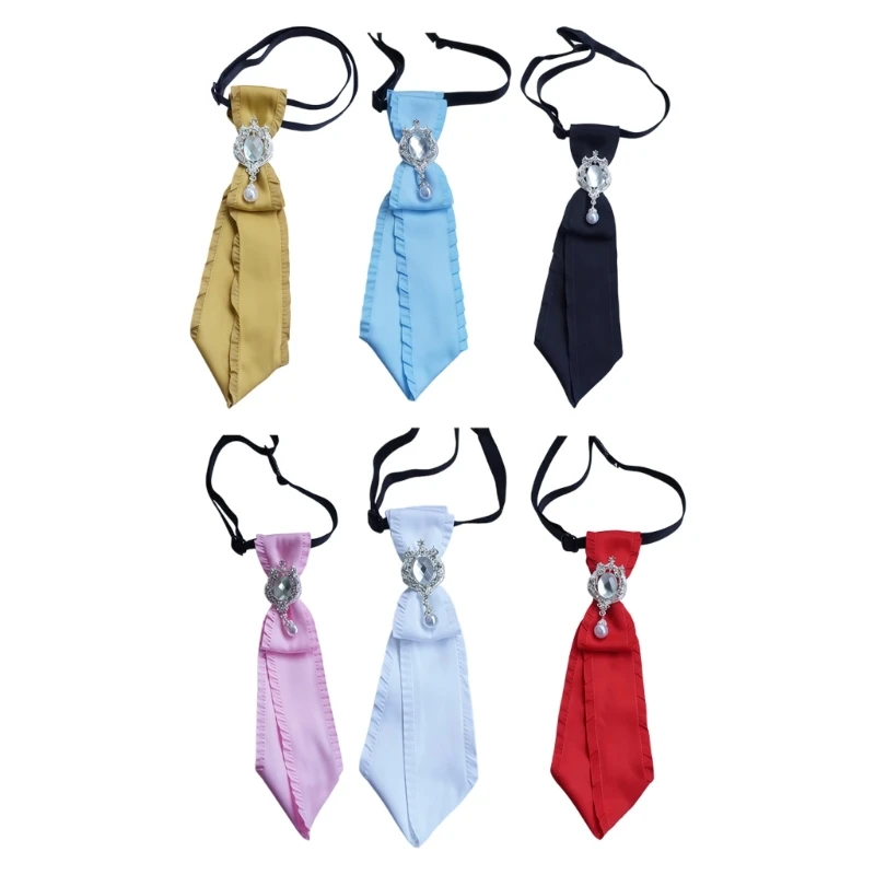Fashionable Tied Freely Necktie With Shining Rhinestones Decors Cosplay Costume Tie