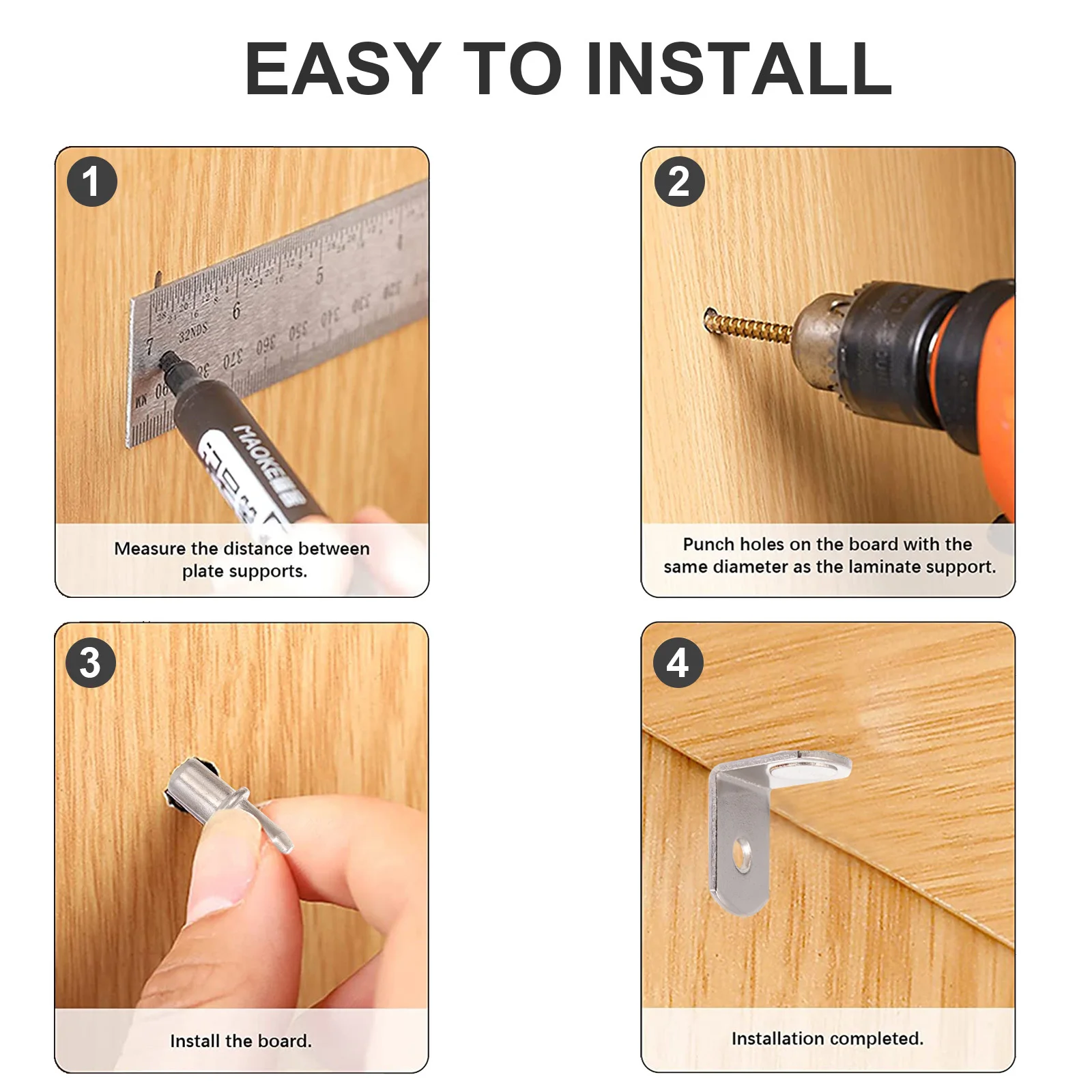 

1 комплект колец для полок, металлические колышки премиум-класса для шкафа, книжной полки, витрины, опорные кронштейны для мебели, устойчивый к ржавчине ассортиментный комплект