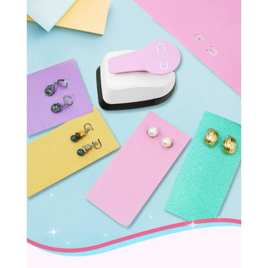 Alat Pembuat Lubang Kartu Anting Leverback, Pembuat Lubang Kartu Gantungan Anting untuk Pajangan dan Penjualan Perhiasan, Alat Sempurna untuk Kartu Anting DIY