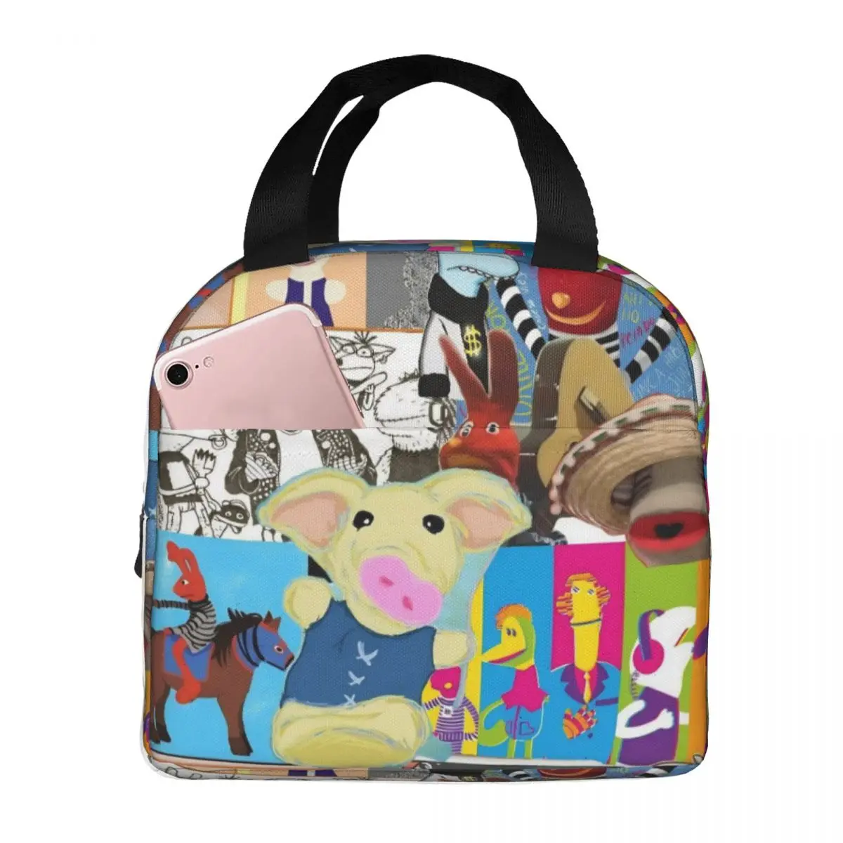 31 bolsas de almuerzo aisladas Minutos Comedy Merch para cajas de comida de oficina, loncheras térmicas portátiles