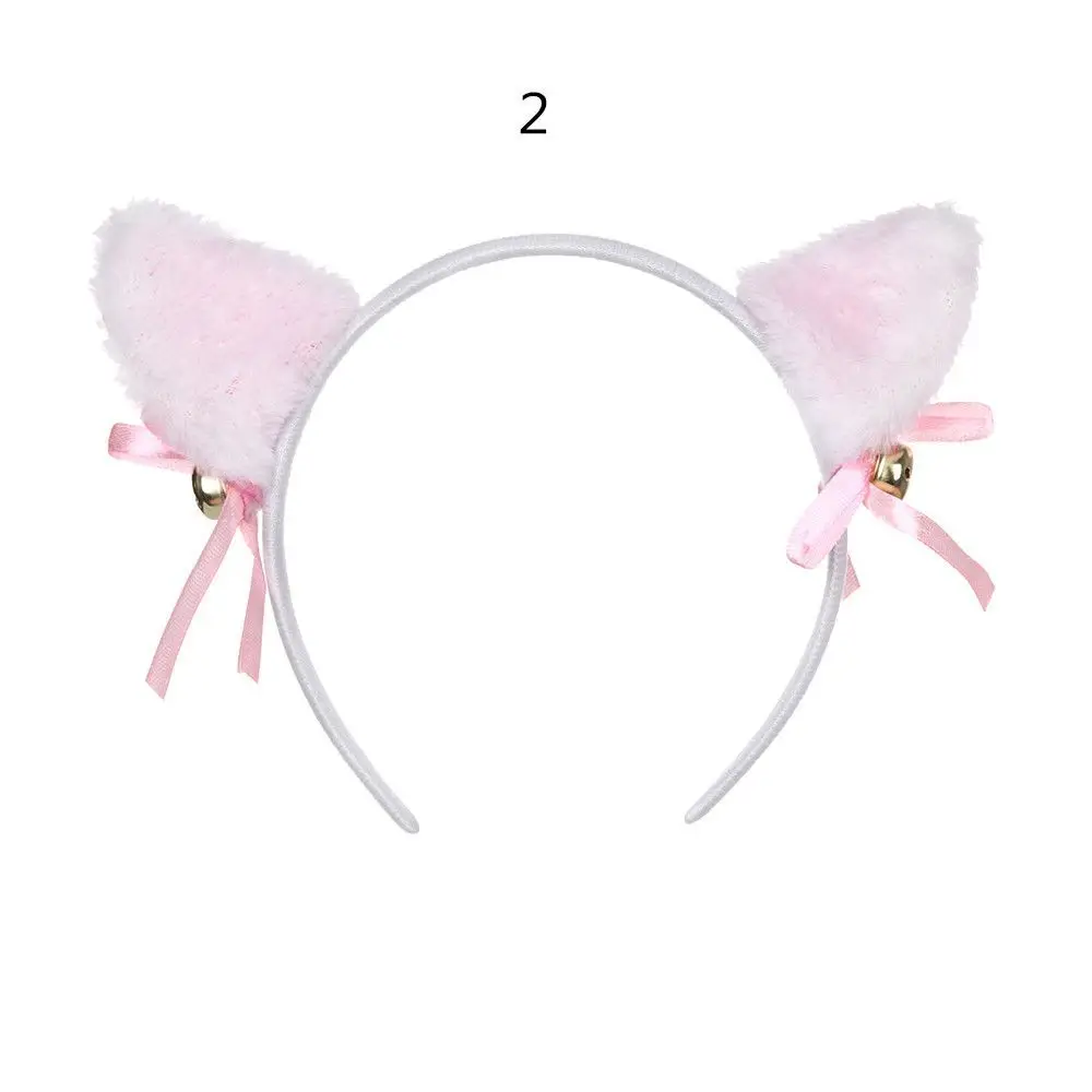 Women  Anime Cosplay Night Party Cartoon Hair Band Hair Accessories Cat Ear Head Band Small bell