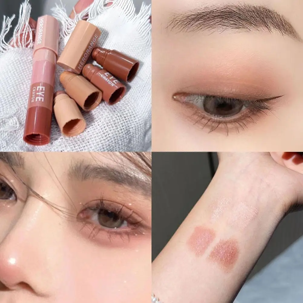 Impermeável Pearlescent Sombra Highlighter, Glitter Pen, Eyeliner Stick, Lasting Eyes Maquiagem, Pe S5Y8, 4 em 1