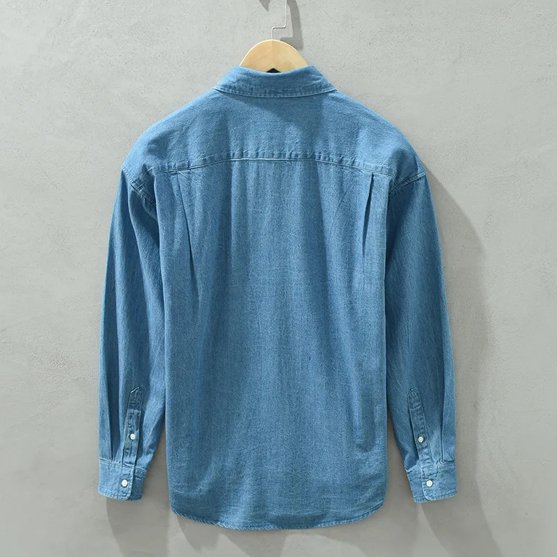 2137 Spring Summer Korean Style Cotton Denim Shirts For Men Fashion Classical Cowboys Luxury Casual Streetwear Male Thin Jackets