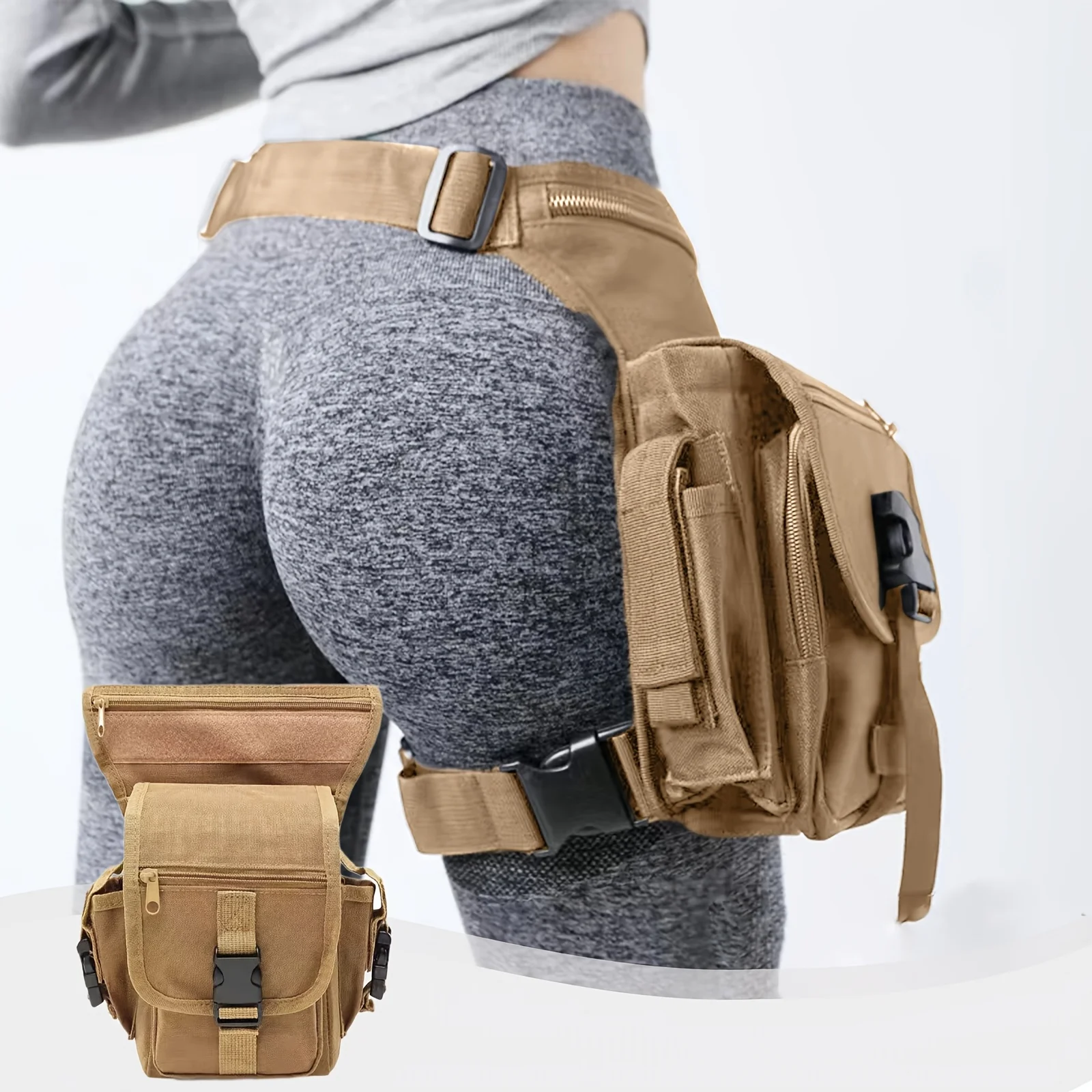 Universal Unisex Thigh Leg Adjustable Strap Motorcycle Thigh Pouch Racing Cycling Hiking Camping Fishing Outdoor Travel Sports
