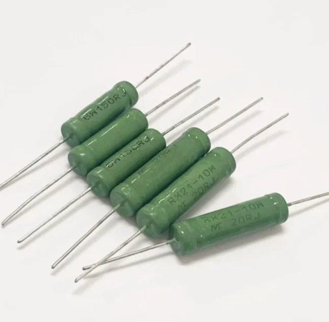 10pcs RX21 wirewound resistors 5% J 5W 6W 10W 33R 36R 39R 47R 50R 51R 56R 62R 68R Europe