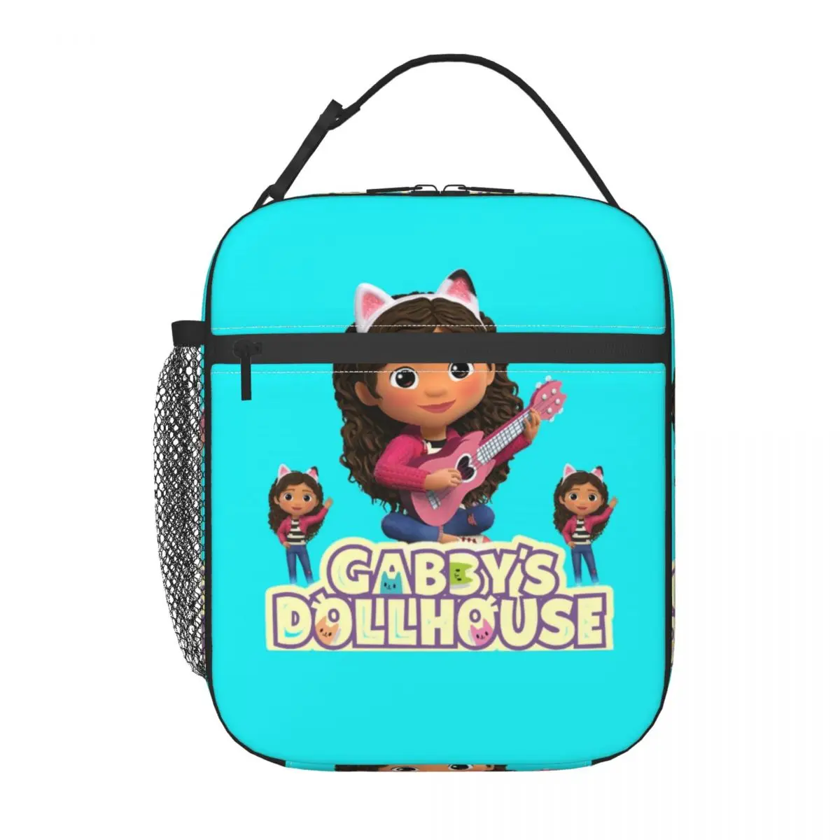 Gabby Dollhouse Family Insulated Lunch Bag for Women Portable Thermal Cooler Bento Box Beach Camping Travel