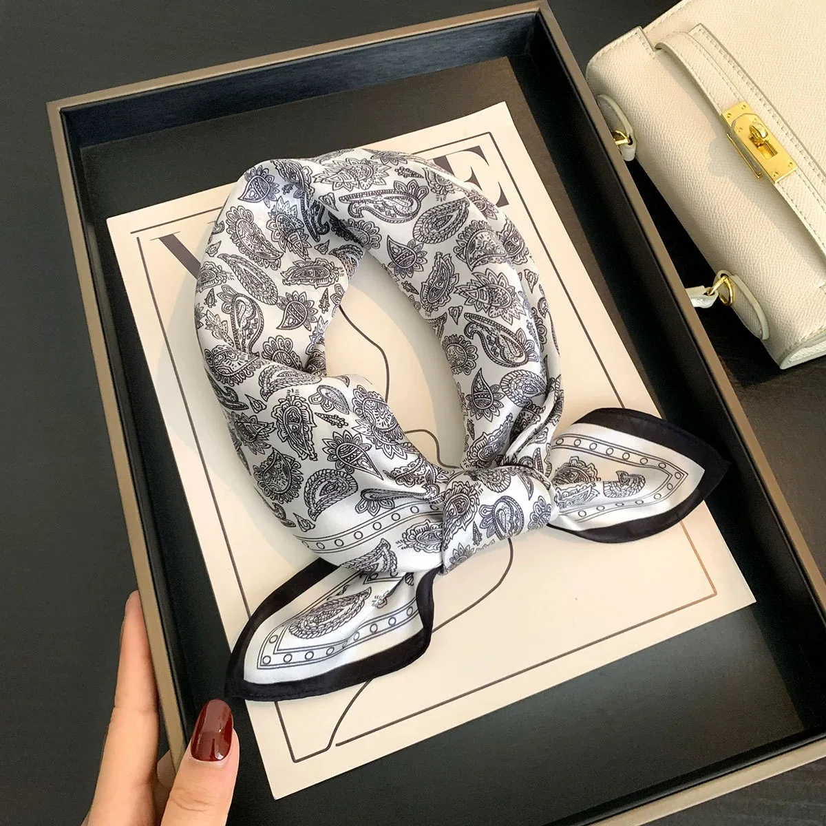 Scarf 100% Silk Bandana Women Square Scarves Wrap Kerchief Spring Fashion Luxury High Quality Headband Hijab Shawls 2026 image 5