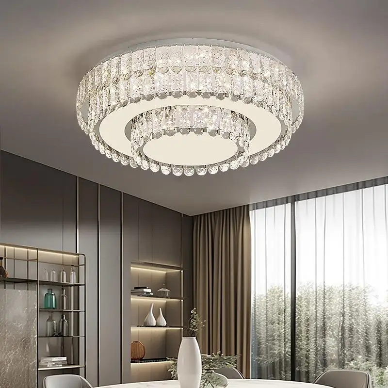 Light Luxury Modern Ceiling Light Crystal Light Home Decoration Living Room Main Light Hall Bedroom Hotel Restaurant Lighting
