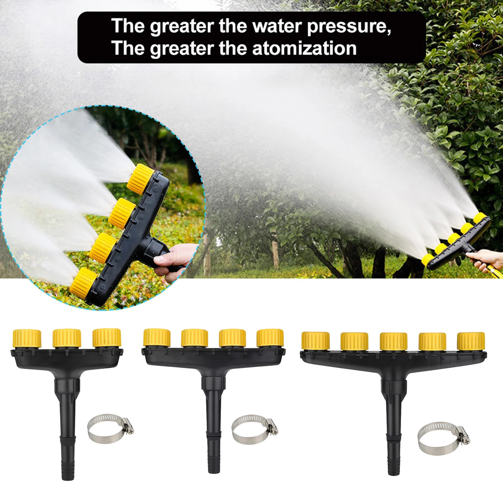 

Multi-Head Agriculture Atomizer Nozzles Home Garden Lawn Water Sprinklers Farm Vegetable Irrigation Spray Adjustable Nozzle Tool