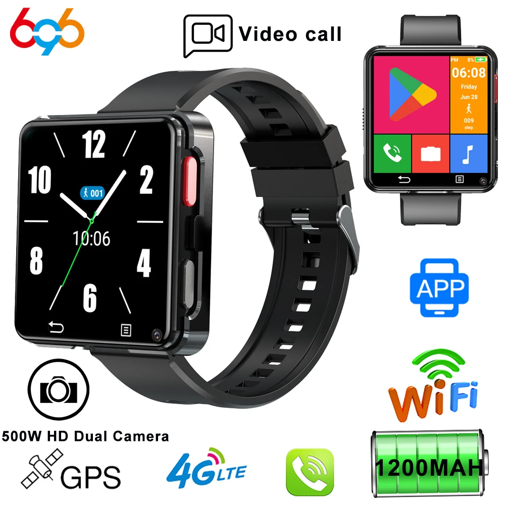 

4G SIM Card Smart Watches GPS LBS WIFI 500W HD Dual Camera Video Call Smartwatch 1200mah Battery APP Download 3GB RAM 32GB ROM