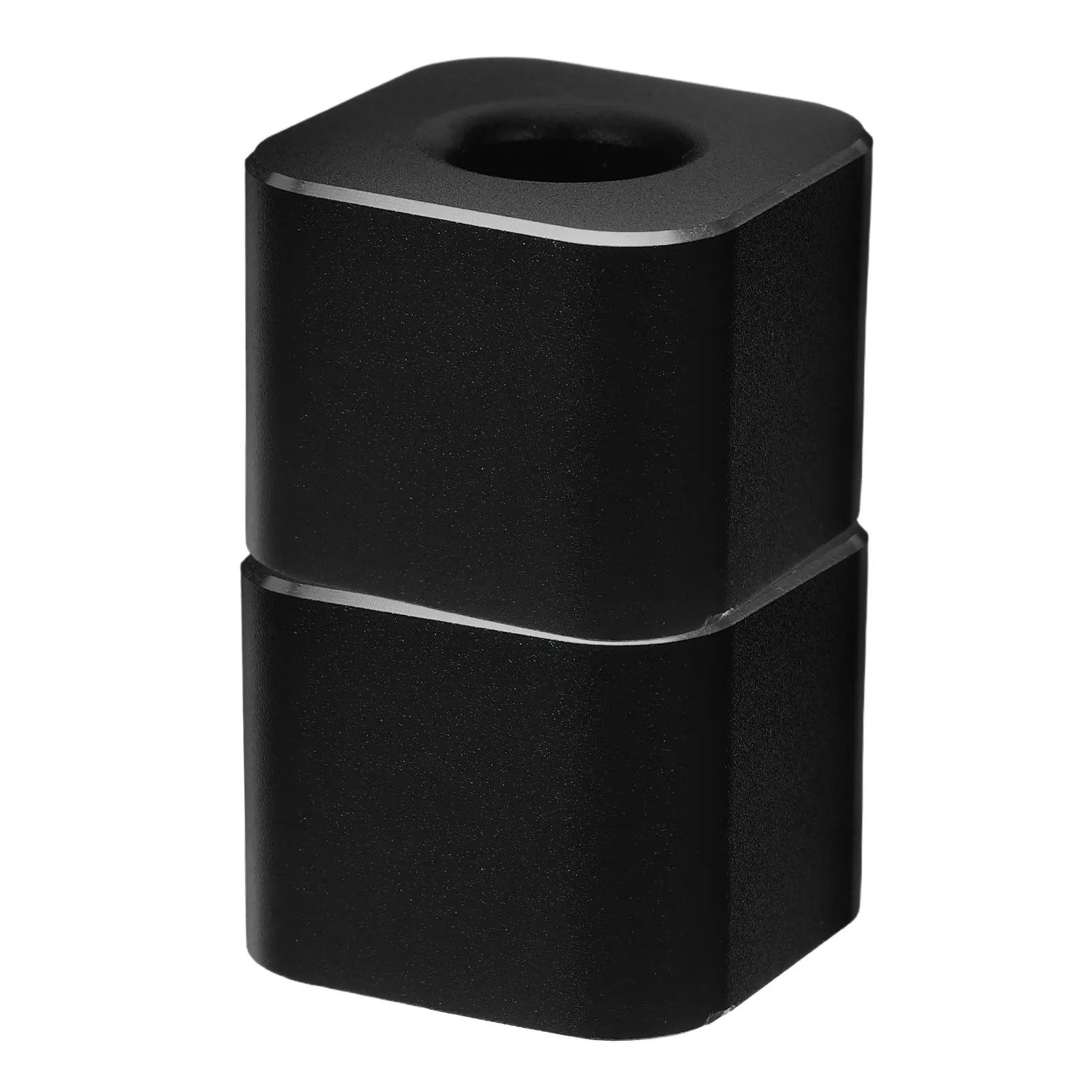 2Pcs Aluminum Pen Holder Metal Desk Organizer Black Square Base Mini Compact Pen Stand for Students Office Base Aluminum Stand