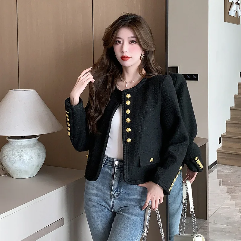 

Tweed Jacket Black Womens Summer Yoga Dancer Sporting Recreation Workout Fitness Elastic Active Performance Comfy Breathable Ins