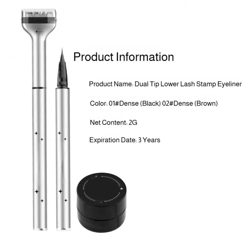 Beginner sweat-proof stamp eyeliner double-headed eyeliner lower eyelash waterproof eyeliner