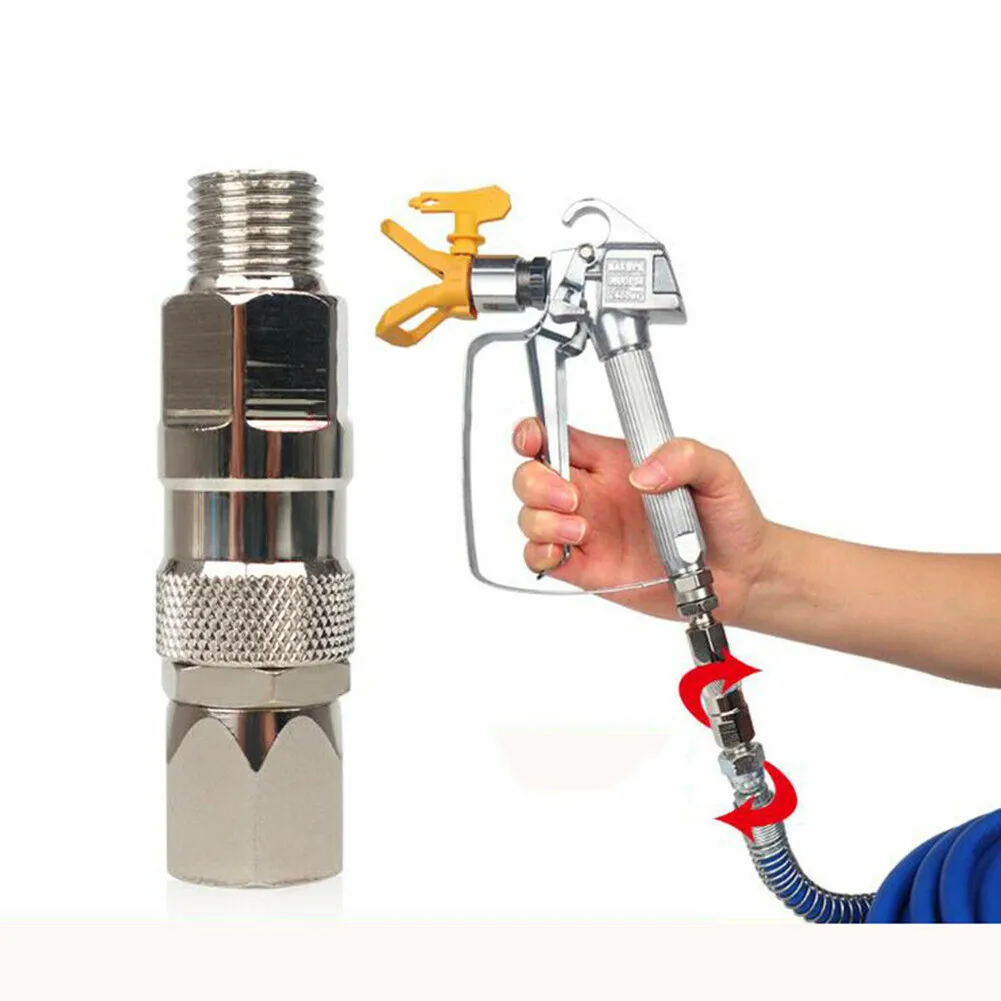 For Paint Sprayer Spray Hose Swivel Joint Home Solid 6.6*1.2*1.3cm 93g Accessories Airless Silver Stainless Steel