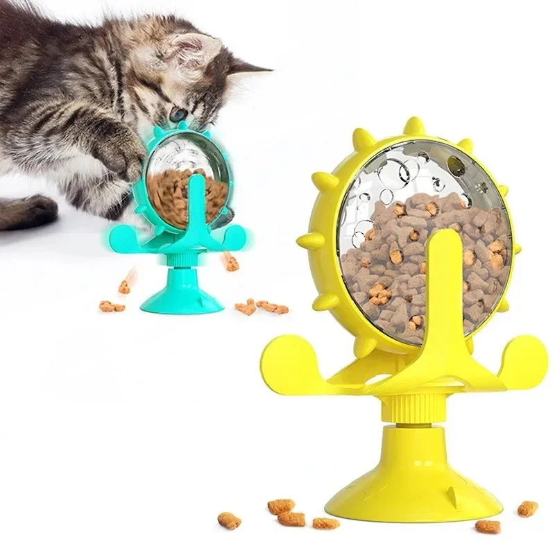 

Dog Leaky Food Feeder Toys Interactive Rotatable Wheel Toy for Kitty Cat Dog Pet Products Accessories Support