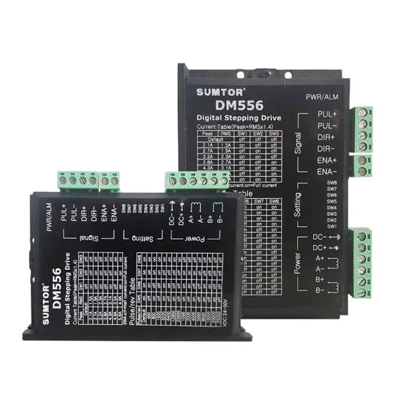 

Драйвер шагового двигателя NEMA 23 24 В DM556 Гибридный драйвер шагового двигателя для NEMA 23 SUMTOR шагового двигателя