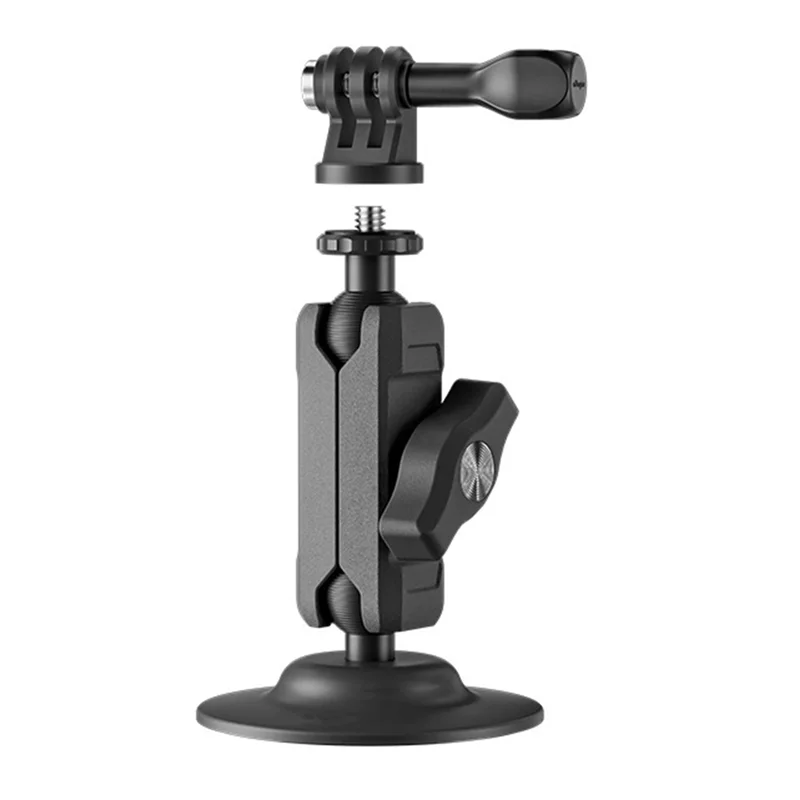 -FDDT For DJI Insta360 Compatible Metal Arm Clamp Bracket Universal For Gopro Paste Camera Mount Suction Base