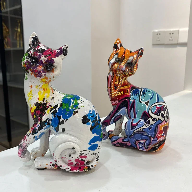 

Resin Colorful Painted Bull Dog Statue, Northern Europe, Living Room, Bedroom, Desktop, Office Decor, Accessories, 17cm