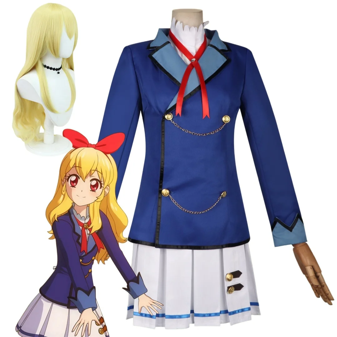 Costume de cosplay Ichigo Hoshimiya Aikatsu, perruque, costume de scène pour Halloween