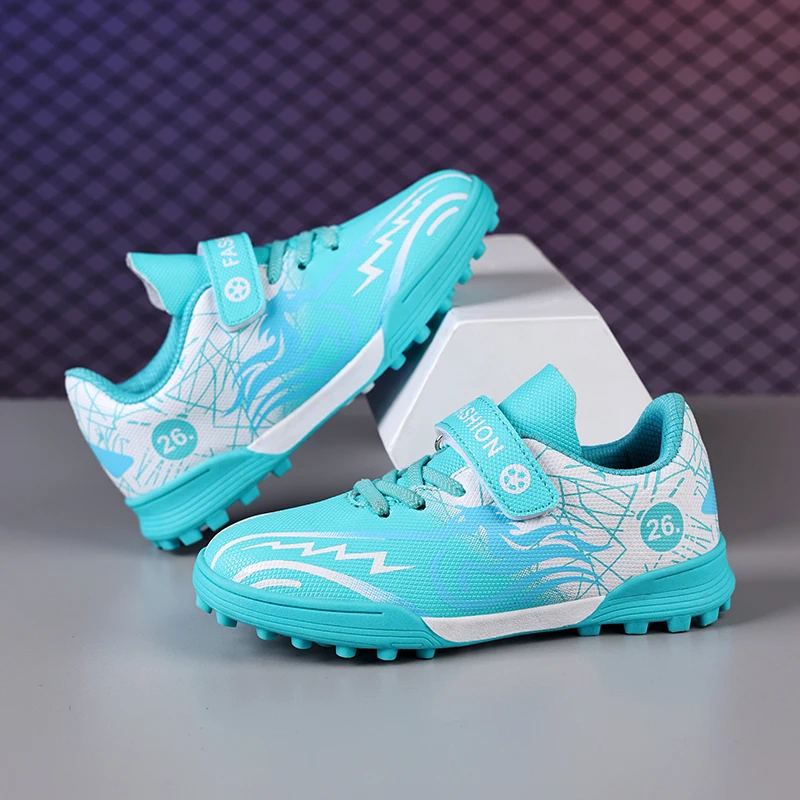 

Turf Soccer Shoes Kids Training Shoes Outdoor Football Shoes Boys Comfortable Non-Slip Futsal Sneakers Children's Sports Shoes