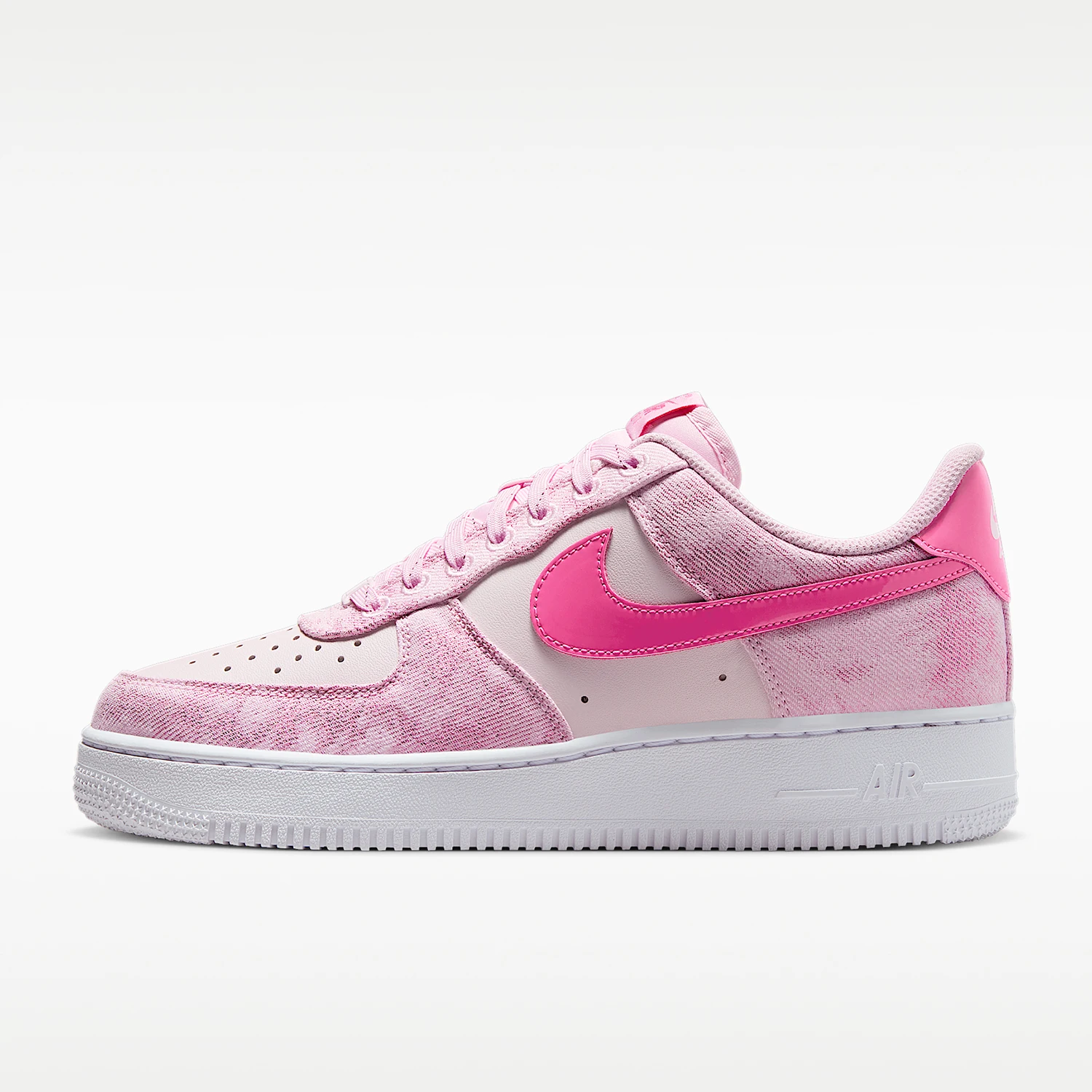 Nike genuine AIR FORCE 1 women's denim patchwork casual board shoes IR1974-663