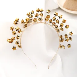 Baroque Trendy Style Hairband Star Headband Princess For Women Party Prom Bridal Wedding Hair Accessories Jewelry Band Headband