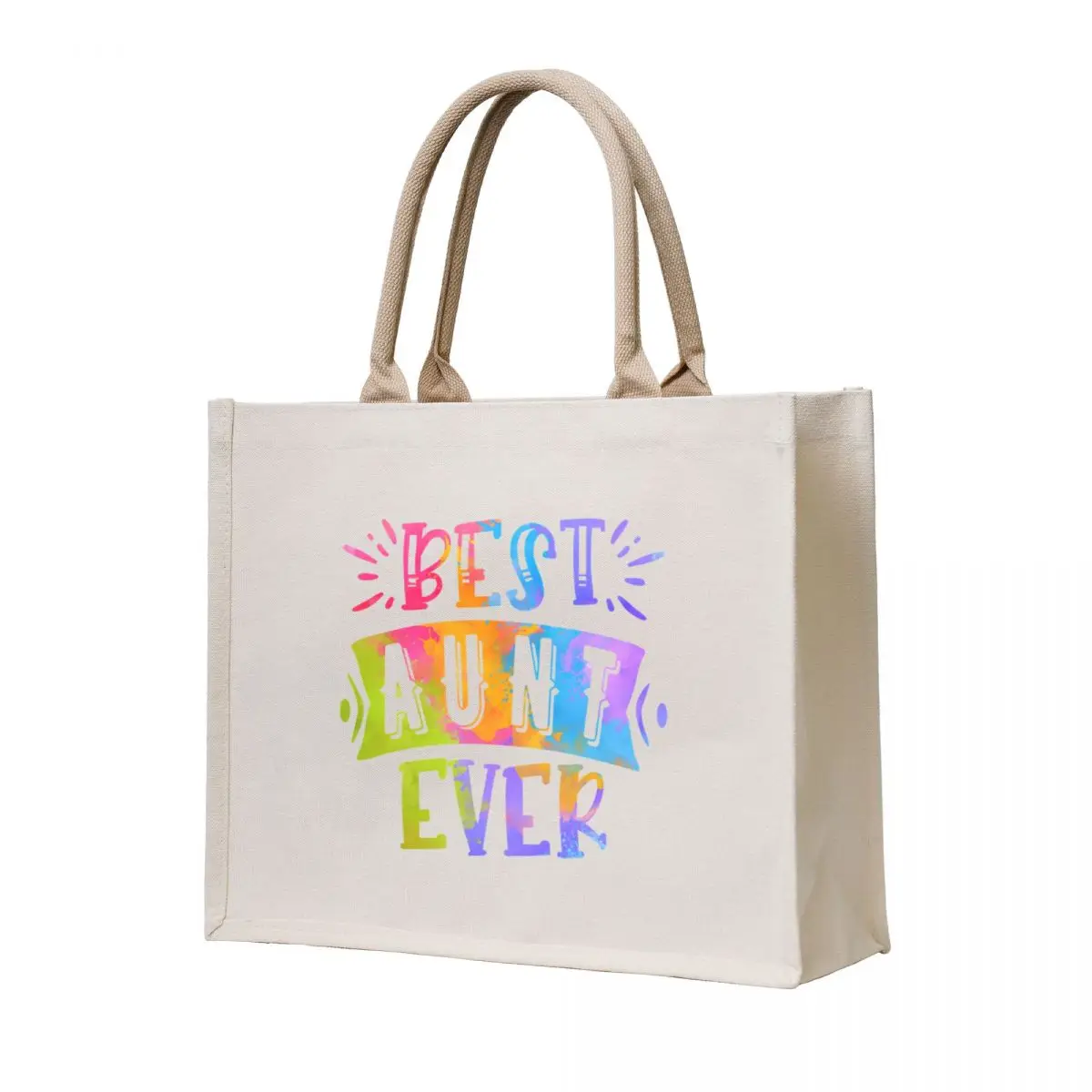 

Best Aunt Ever Rainbow Splatter Tote Bag bags woman 2025 supermarket folding bag shopper bag woman